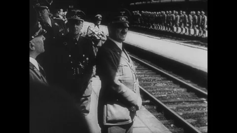 1940-Adolf Hitler / Benito Mussolini / State Visit / Germany / 1940 Stock Footage