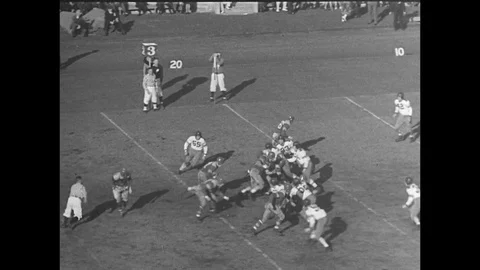 1940-American Football / USA / Jan 1, 1940 Stock Footage