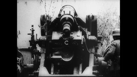 1940-Battle of France / Maginot-Line / Breakthrough / Second World War / 1940 Stock Footage