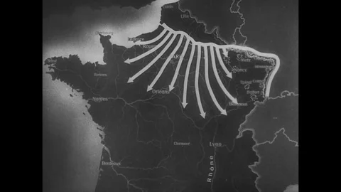 1940-Battle of France / Second World War / 1940 Stock Footage