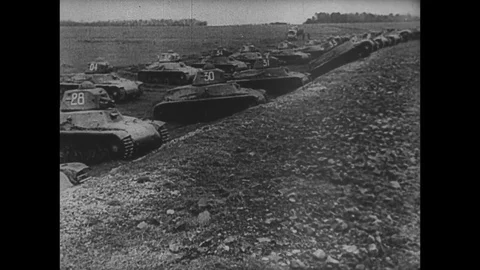 1940-Battle of France / Warfare / Second World War / 1940 - 2016 Stock Footage