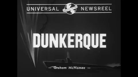 1940 - British troops are seen in action in the Battle of Dunkirk. Stock Footage 130816740