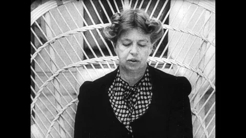 1940-Eleanor Roosevelt / Red Cross Appeal / 1940 Stock Footage