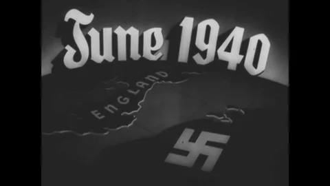1940 - In this Frank Capra documentary, Adolf Hitler and his staff survey the Stock Footage 136195346