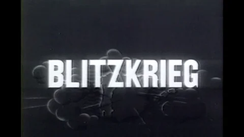 1940-Germany unleashes Blitzkrieg on Holland and Belgium Stock Footage