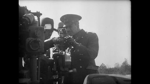1940-Howitzer / Krupp / Germany / 1933 - 1940 Stock Footage