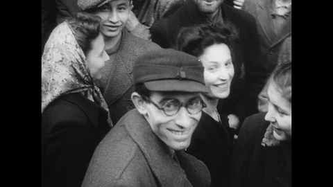 1940-Jewish Ghetto / Dombrova / Poland / 1939 - 1940 Stock Footage