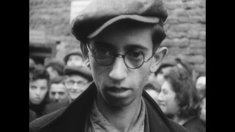 1940-Jewish Ghetto / Dombrova / Poland / 1939 - 1940 Stock Footage