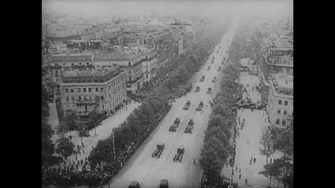 1940-Parade / Second World War / Paris / 1940 Stock Footage 77886069
