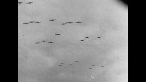 1940-Second World War / Bombarding / Rotterdam / May 14, 1940 Stock Footage