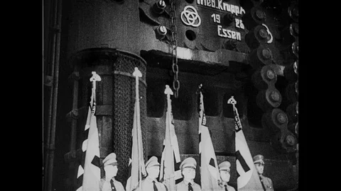 1940 WORLD WAR TWO ESSEN GERMANY: Gustav Krupp von Bohlen und Halbach government Stock Footage
