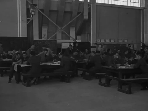 1940s: Air Force cadets study maps Stock Footage 231713222