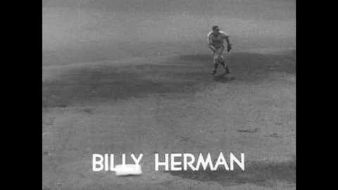 1940s: Baseball game.  Men throw ball and tag base.  Men slide. Stock Footage 122514482