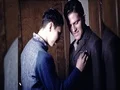 1940s Boy Admires Medals 2nd World War Soldier Hero WW2 Vintage Film Home Movie HD Footage