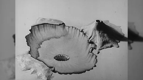 1940s Chart Graph Volcano Krakatoa Java Explodes Eruption Vintage Old Film Movie Stock Footage 90734896