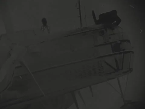 1940s: Cleaning ice off of plane Stock-Footage 229442639