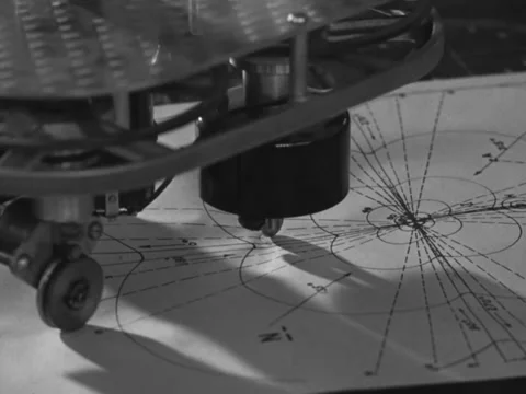 1940s: Close-up machine on wheels Stock Footage 231712636