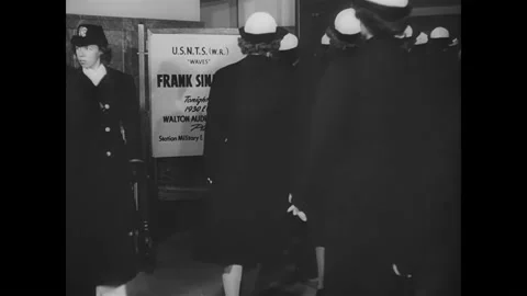 1940s - Frank Sinatra concludes crooning... | Stock Video | Pond5