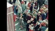 1940S: Great Britain: Children Watch Punch And Judy Show On Beach. Stock Footage