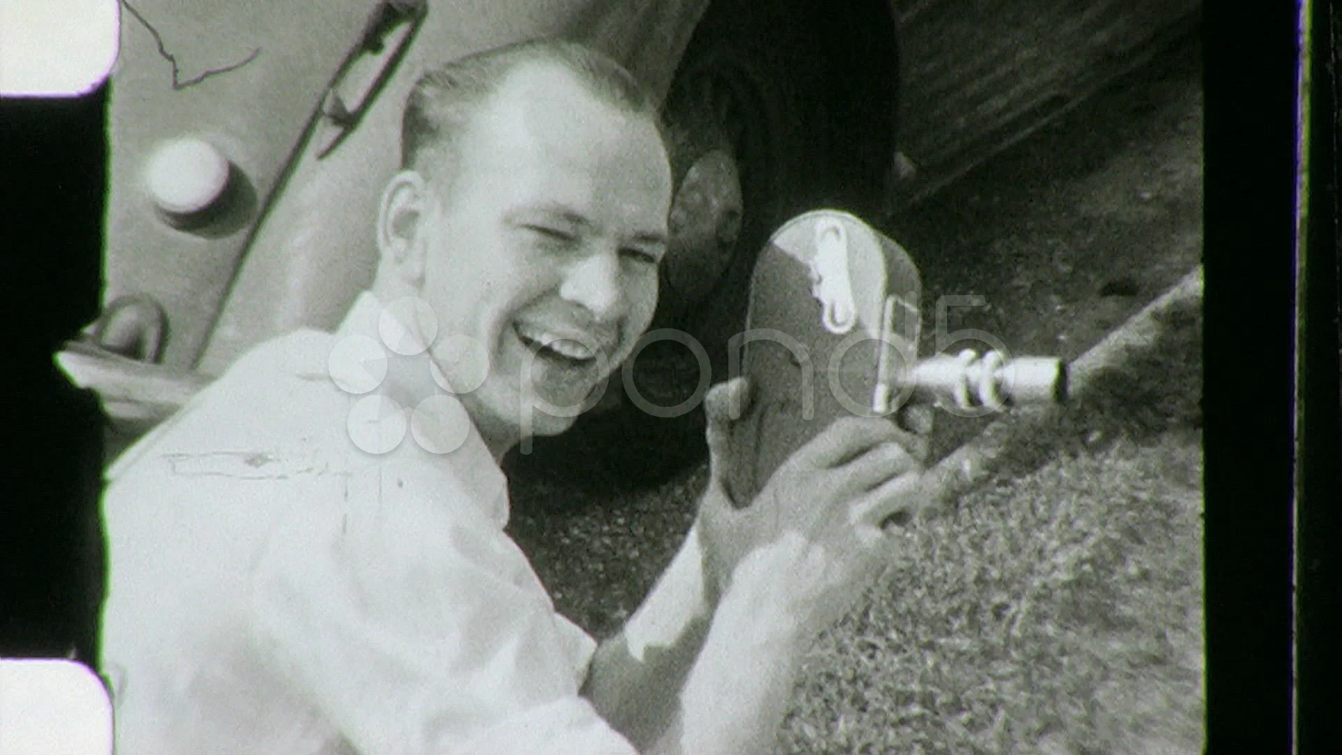 Film Stills Shot On 16mm 1940s MAN HOLDS 16mm CAMERA Takes Makes