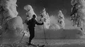 1940s Man Skiing Cross Country Ski Snow Winter Sport Vintage Film Home Movie HD Footage