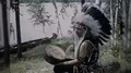 1940s Native American Indian Man Sings Beats Drum Vintage Film Old Home Movie 4k or 4k+ Resolution
