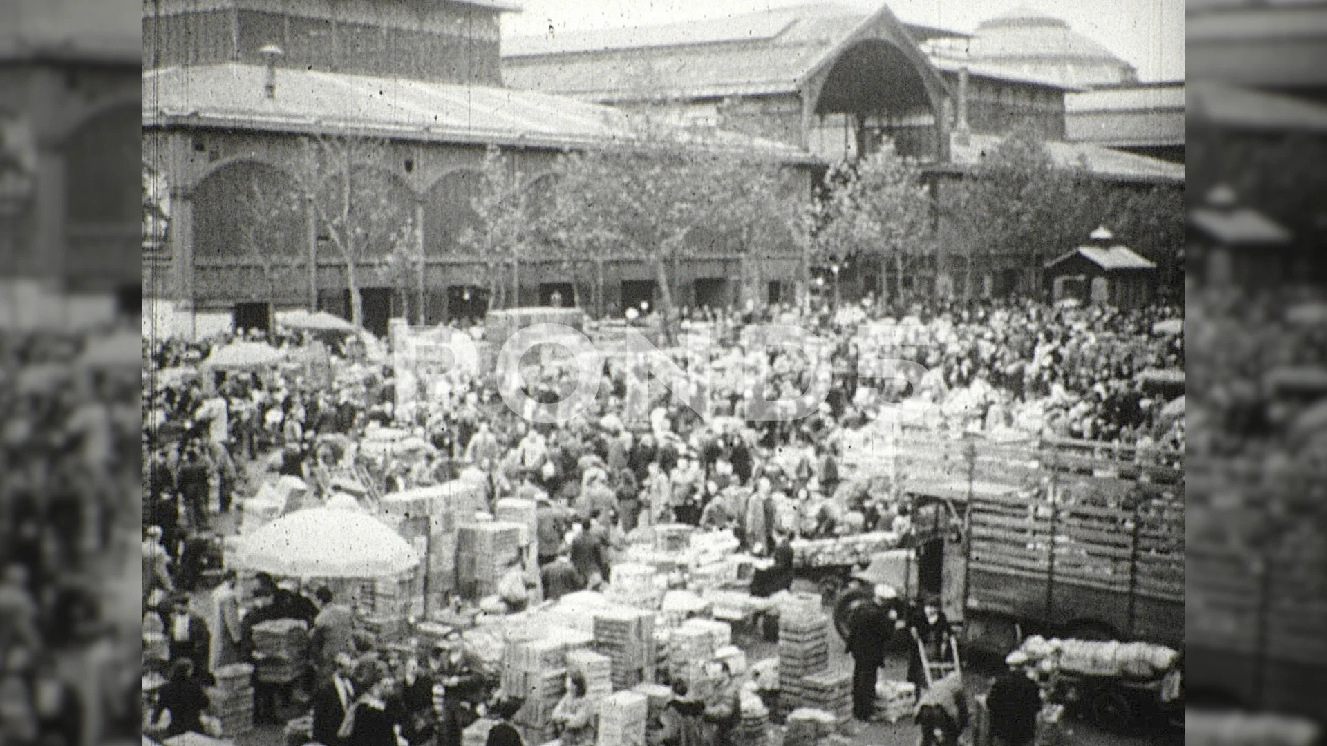 1940s PARIS Central Market Les Halles French Fresh France Vintage Film Movie