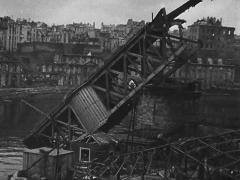 1940s: Postwar devastation Stock Footage 229795926