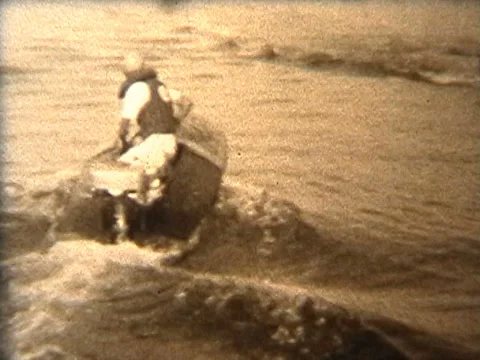 1940's Racing Boat Stock Footage 33731537