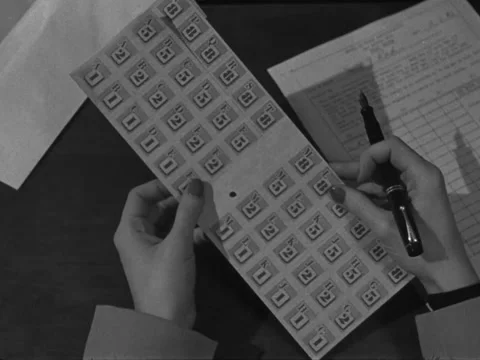 1940s: Ration cards Stock Footage 231726249