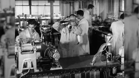 1940s Scientists Quality Control Special... | Stock Video | Pond5