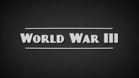 1940s-style Cinema Caption Board With The Wording ‘World War III’ Stockbeeldmateriaal 276315428