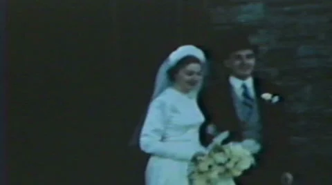 1940's - Winter wedding 2 - Niagara falls Stock-Footage 6524627
