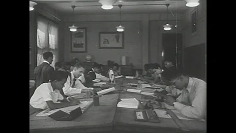 1940s WW2 African American Black Education College University Vintage Film Movie Видео 123554524