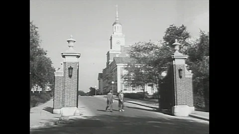 1940s WW2 African American Black Howard College University Vintage Film Movie Stock Footage 123554817