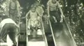 1940s WW2 KIDS PLAY Fun on Slide PLAYGROUND Sliding Vintage Film Home Movie HD Footage