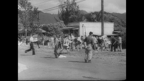1941-Bombarding / Pearl Harbor / Second World War / 1941 Stock Footage