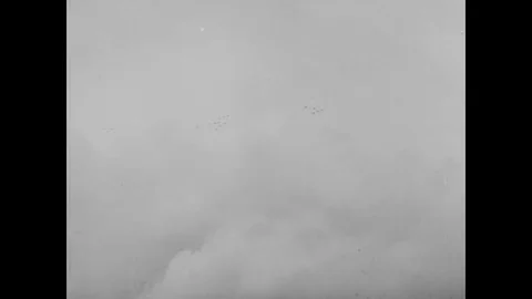 1941 - In this documentary directed by Frank Capra, Japanese planes attack US Stock Footage 136192521