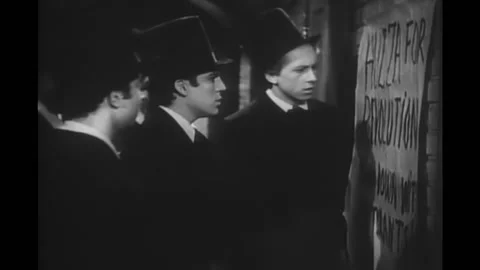1941 - In this drama, a group of schoolboys is playing pranks on older Stock Footage 238630207