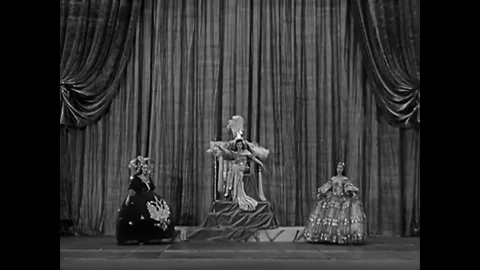 1941 - Remote control platforms allow the stage of a theatre rise up and down Stock Footage 79429259