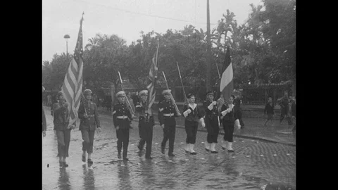 1941-Second World War / Allied Soldier / Parade / 1941 Stock Footage
