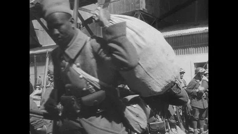 1941-Second World War / French Soldier / North Africa / 1935 - 1941 Stock Footage