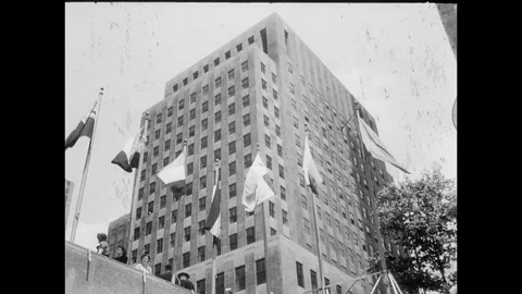1941-Second World War / Rockefeller Center / Technical Support / New York City / Stock Footage