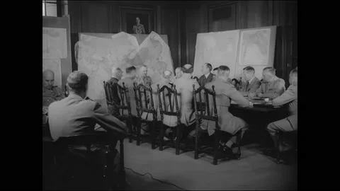 1942 - Archibald Wavell, the commander-in-chief of British India, oversees a Stock Footage 229352810