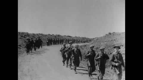 1942 - The German army retreats from the first tank battle in North Africa. Stock Footage