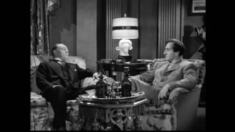 1942 - In this mystery movie, Sherlock Holmes tells Professor Moriarty that his Stock Footage