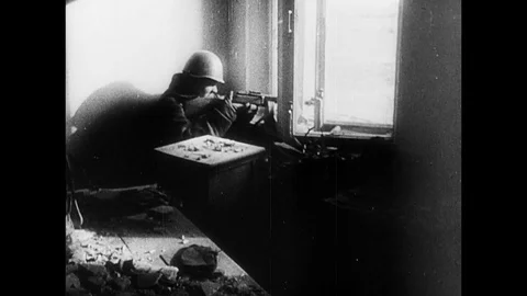 1942-Second World War / Battle of Stalingrad / House to House Fighting / Russia Stock Footage 77897748