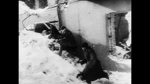 1942-Second World War / Battle of Stalingrad / House to House Fighting / Russia Stock Footage 77897766