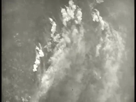 1943 _ American soldiers fire shots in the South Pacific jungle during World War Stock Footage