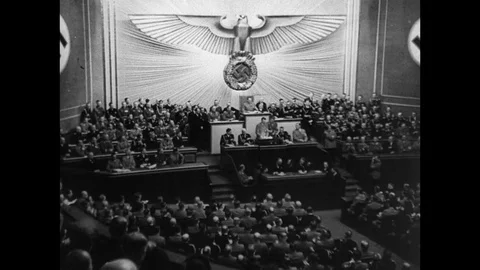 1943-Adolf Hitler / Speech / 3rd Reich / 1933 - 1943 Video stock 77960863
